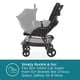 thumbnail image 2 of Contours Quick Elite Baby Stroller, Lightweight Compact Travel Stroller, Toddler Stroller, Infant Car Seat Compatibility, Multi-Position Seat Recline, Sun Canopy, 5-Point Safety Harness -Eclipse Black, 2 of 5