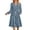 Blue Leaf, variant on Fall Dresses for Women Long Sleeve V Neck Midi Dress Casual Loose Flowy Swing Tiered Dress with Pockets
