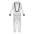 thumbnail image 3 of Haitryli Men Astronaut Costume Adult Space Suit Jumpsuit Dress Up Costume for Cosplay Halloween Silver 3XL, 3 of 7