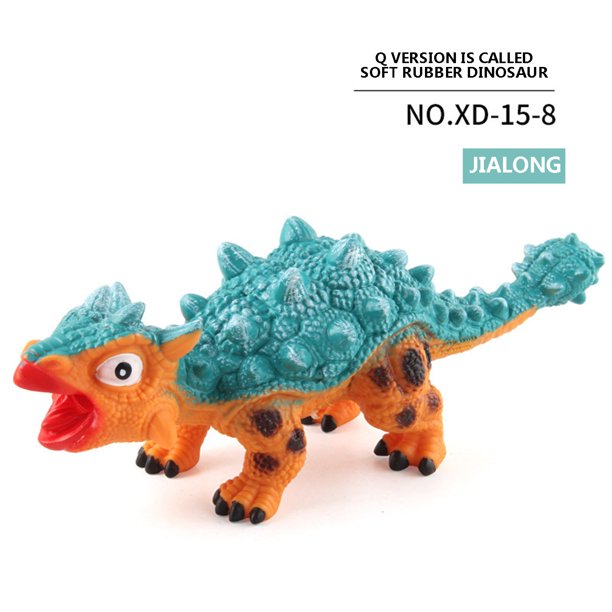 WNG Color Mini Dinosaurs Squeezes and Call Soft Rubber Dinosaur Toys