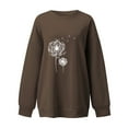 thumbnail image 3 of TAIAOJING Women Long Sleeve Sweatshirt Short Crew Neck Printed Shirt Loose Pullover Top, 3 of 4