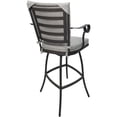 thumbnail image 2 of Outdoor/Indoor Bar Stool 30" Jamey - White Linen Fabric - Gray Frame, 2 of 8