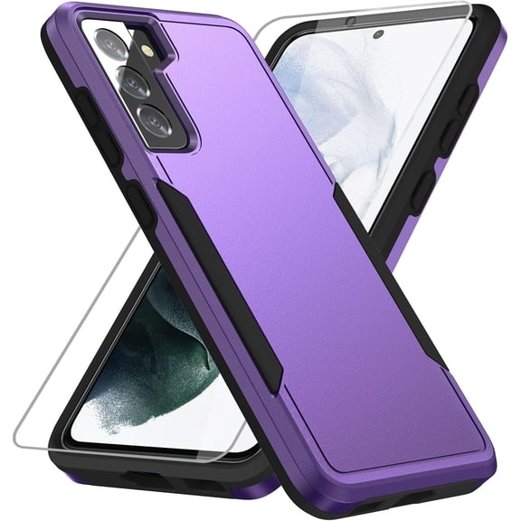 for Samsung Galaxy S21 Plus Case, Galaxy S21 Plus Case with HD Screen Protector [Military Grade Drop Tested] Heavy-Duty Tough Rugged Shockproof Protective Case for Samsung S21 Plus, Purple