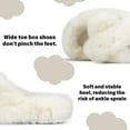 thumbnail image 6 of BERANMEY Women's Fuzzy Slippers Open Toe Cross Band Memory Foam House Slippers Indoor Outdoor Cozy Plush Slippers for Women Winter Warm Shoes, 6 of 9