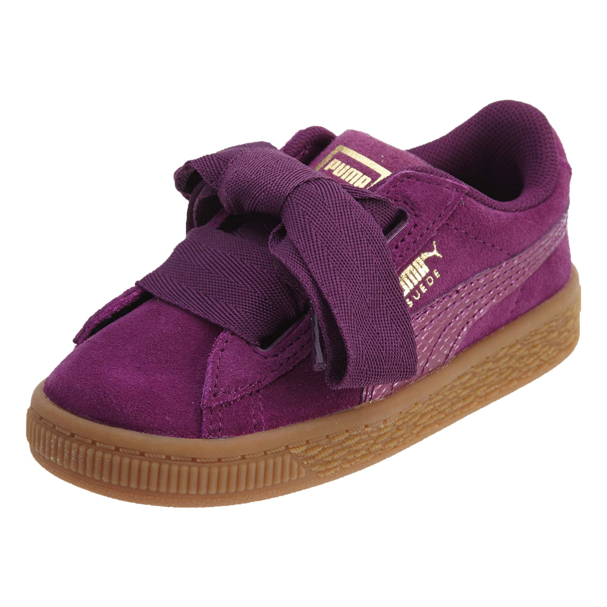 puma suede heart baby shoes