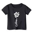 thumbnail image 3 of Tfken Toddler Girl Kids T-Shirts Crew Neck Short Sleeve Tops Flower Print Comfortable Soft Girls Tee Light Green Size 3-4 Years, 3 of 3