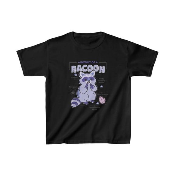 Funny Parts Body Anatomy of a Racoon Kids T-Shirt