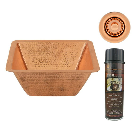 Premier Copper Products BSP5_BS15PC2-B Bar Sink and Drain Package