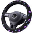 thumbnail image 4 of Paw Prints Steering Wheel Cover for Women Men, 15 Inches Purple Galaxy Neoprene Anti-Slip Cute Universal Car Steering Wheel Grip Wrap Car Accessories Protective Case Cover for Vehicle Truck SUV, 4 of 9