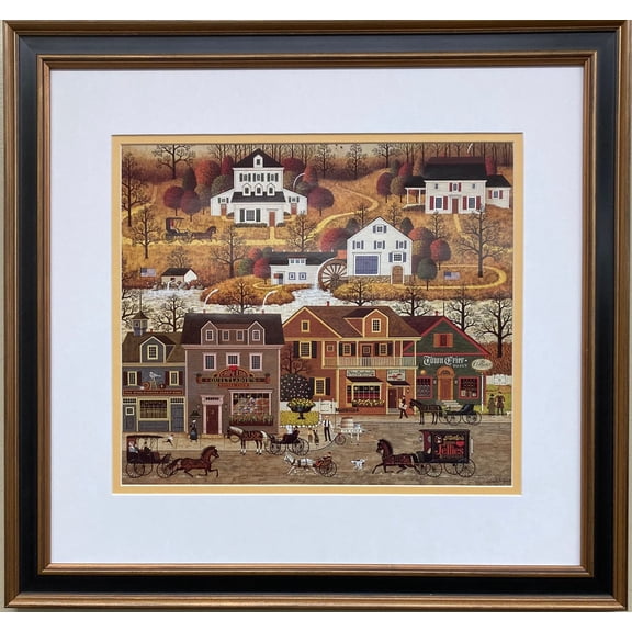 Charles Wysocki "Hawkriver Hollow " New CUSTOM FRAMED Art Americana Rural Generic