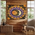 thumbnail image 6 of Psychedelic Sun and Moon Tapestry Colorful Celestial Mandala Wall Hanging Trippy Cosmic Art Boho Hippie Home Decor 30x40 Inch, 6 of 6