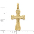 thumbnail image 3 of 14K Yellow Gold Cross With Heart Shaped Ends Charm Made In United States k8478, 3 of 5