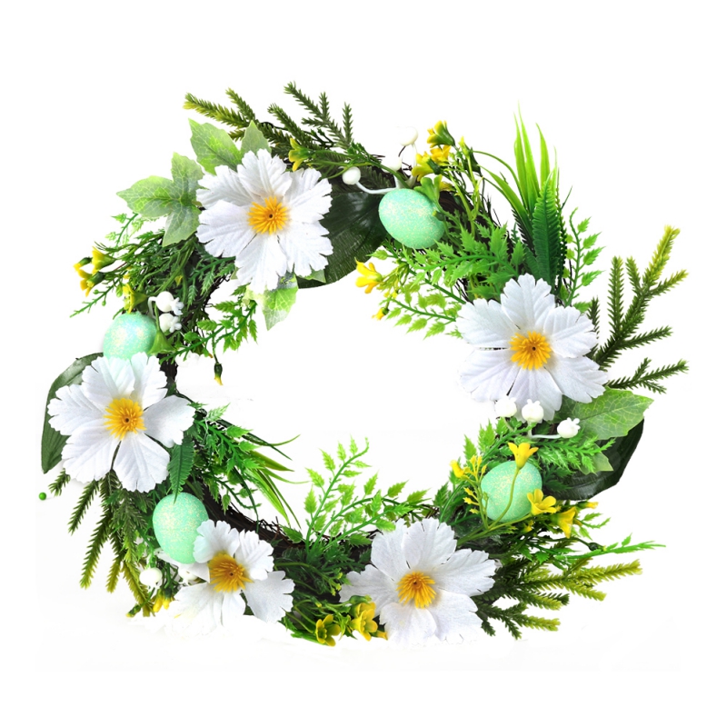 Large Artificial Greenery Wreath Floral Garland for Front Door Window Decor