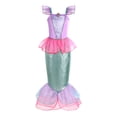 thumbnail image 1 of Girls Little Mermaid Ariel Princess Dress Cosplay Costume Children's Party Performance Clothes, 1 of 1