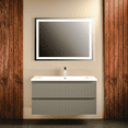 thumbnail image 3 of Modern Wall-Mounted Bathroom Vanity with Washbasin | Edison Gray Matte Collection | Non-Toxic Fire-ResistGM MDF-40"-Simple Collection 24", 3 of 5