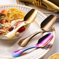 thumbnail image 3 of Hyasfey Dessert Spoon Stainless Steel Serving Spoon with Ergonomic Handle Versatile Kitchen Utensil for Home, 3 of 8
