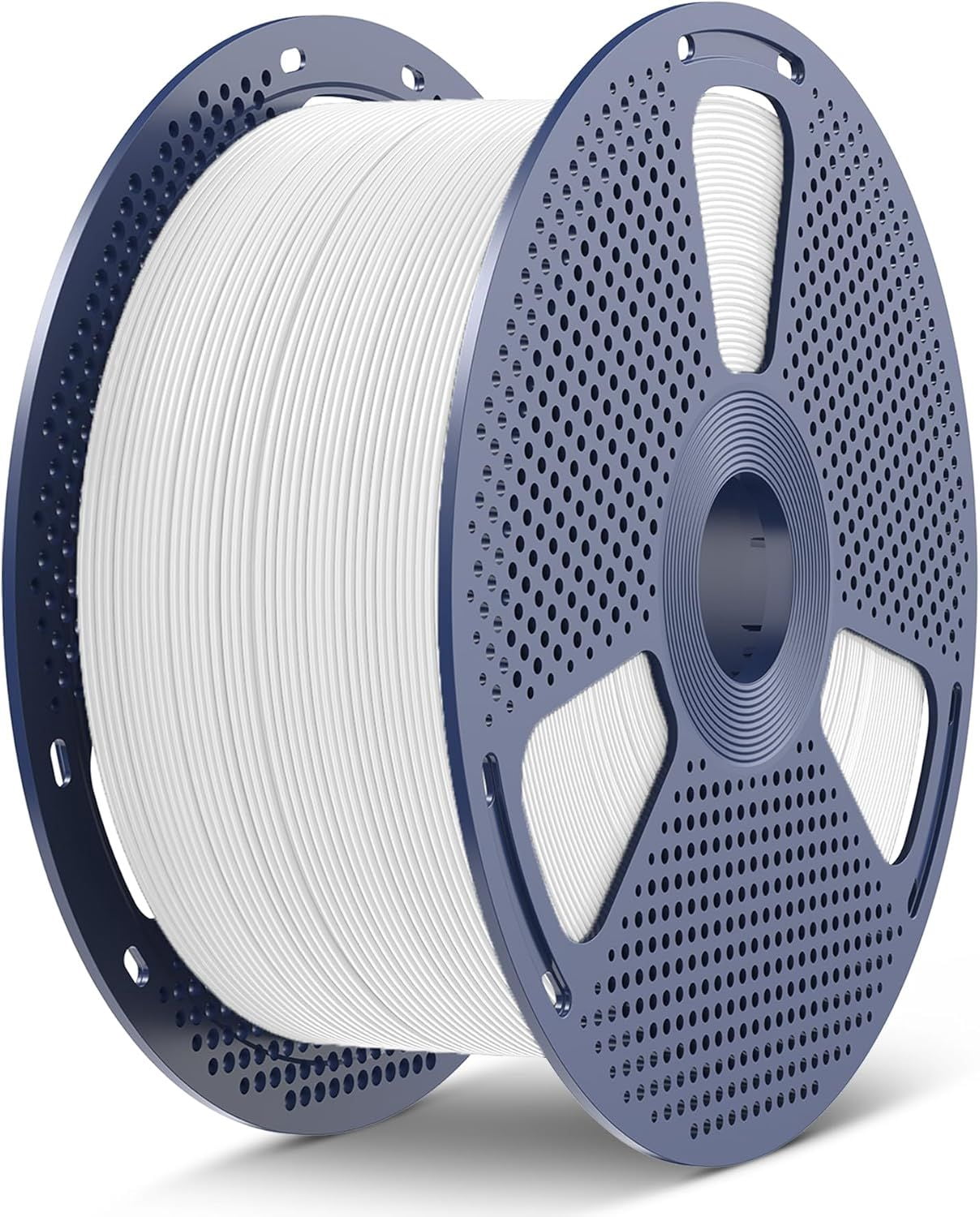 Large Spool 5KG PLA Filament, PLA 3D Printer Filament 1.75mm, Less Stringing Good Layer Adhesion High Toughness,Big Roll PLA Filament, 5KG Spool (11lbs), PLA White
