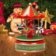 thumbnail image 4 of Aesthetic Wooden Carousel Music Box with Charming Rotating Horse Feature, 4 of 8