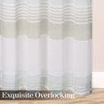 thumbnail image 4 of Sage Green Sheer Curtains, Room Decorative Splicing Stripe Voile Grommet Sheer Curtain Panels Yarn Dyed Boucle Linen Textured Semi Sheer Window Drapes for Bedroom, 2 Panels, 4 of 9