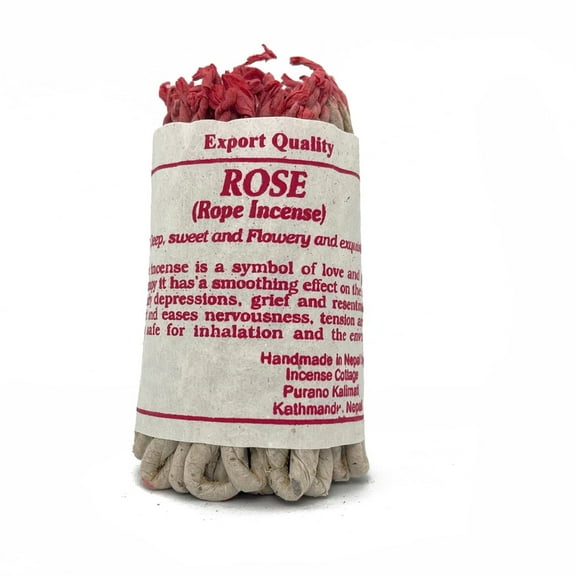Lamatar1 Natural Rose Rope Incense 1 pack Excellent Home Fragrance Home Decor Stress Relief Aromatic Yoga Meditation Handmade in Nepal