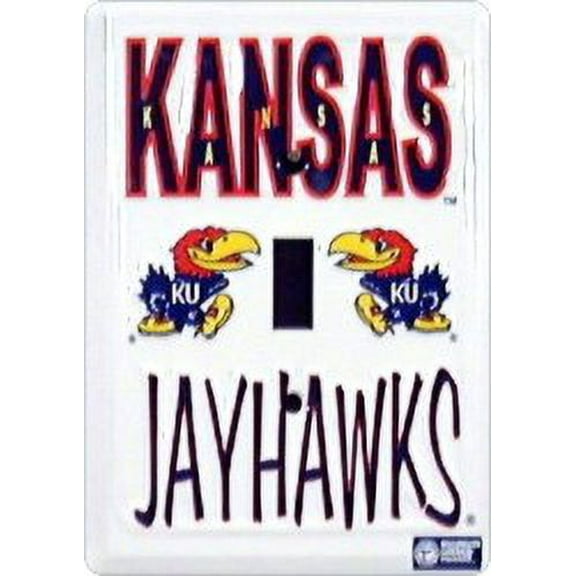 Jayhawks Kansas Metal Light Switch Plate