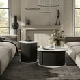 thumbnail image 3 of Furniture of America Elara Iron 2-Piece Coffee and End Table Set in Black, 3 of 20