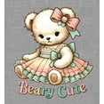 thumbnail image 2 of Beary Cute Teddy Bear Boy's Heather Gray Long Sleeve Hoodie-Medium, 2 of 6