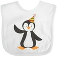 thumbnail image 3 of Inktastic Cute Penguin, Baby Penguin, Penguin with Party Hat Boys or Girls Baby Bib, 3 of 4