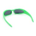 thumbnail image 4 of 90s Trendy Plastic Narrow Wrap Around Oval Sport Sunglasses Green - Black, 4 of 4