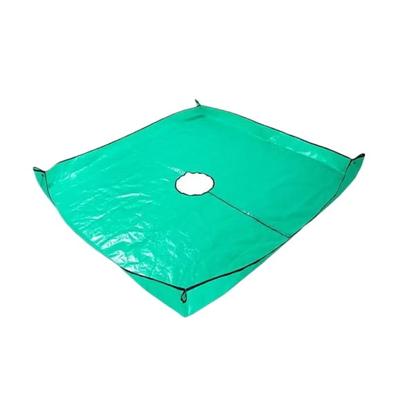 Nnndbs Landscape Pruning Tarp with Center Hole and Corner Buckles, Waterproof Tree Trimming Mat for Garden Leaf Collection, Reusable Yard Debris Catcher