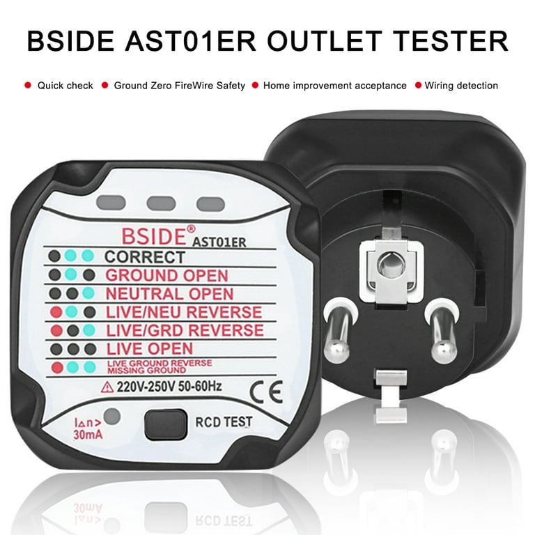 Automatic Electric UK/US/EU Plug Outlets Safety Socket Tester for Home  50-60Hz