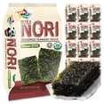 thumbnail image 1 of Seasoned Seaweed Snacks Sheets – Organic Korean BBQ Flavor 12 Individual Packs Roasted Crispy Premium 100% Natural Laver Kim Nori 4g 0.14 Ounce 김 のり 海苔 紫菜, 1 of 5
