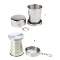 thumbnail image 5 of Travel Cups Stainless Steel Folding Cup with Lid Expandable Portable Reusable Mug for Survival Hiking, 5 of 6
