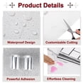 thumbnail image 3 of 10Pcs Peel and Stick Marble Tiles, Waterproof Wall Panel Backsplash, 11.81"x11.81" Peel and Stick Shower Tiles for Bathroom, White with Grey Veins, 3 of 7