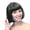 Black, variant on Bob Wig for Women, Synthetic Wig for Themed Party Daily Wear(Red,30cm)