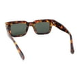 thumbnail image 4 of Womens Mod Narrow Rectangle Thick Plastic Horn Rim Sunglasses Tortoise - Green, 4 of 4