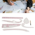 thumbnail image 2 of 7Pcs French Curve Ruler Transparent PVC CM MM High Accuracy Durable Sewing Ruler Set, 2 of 7