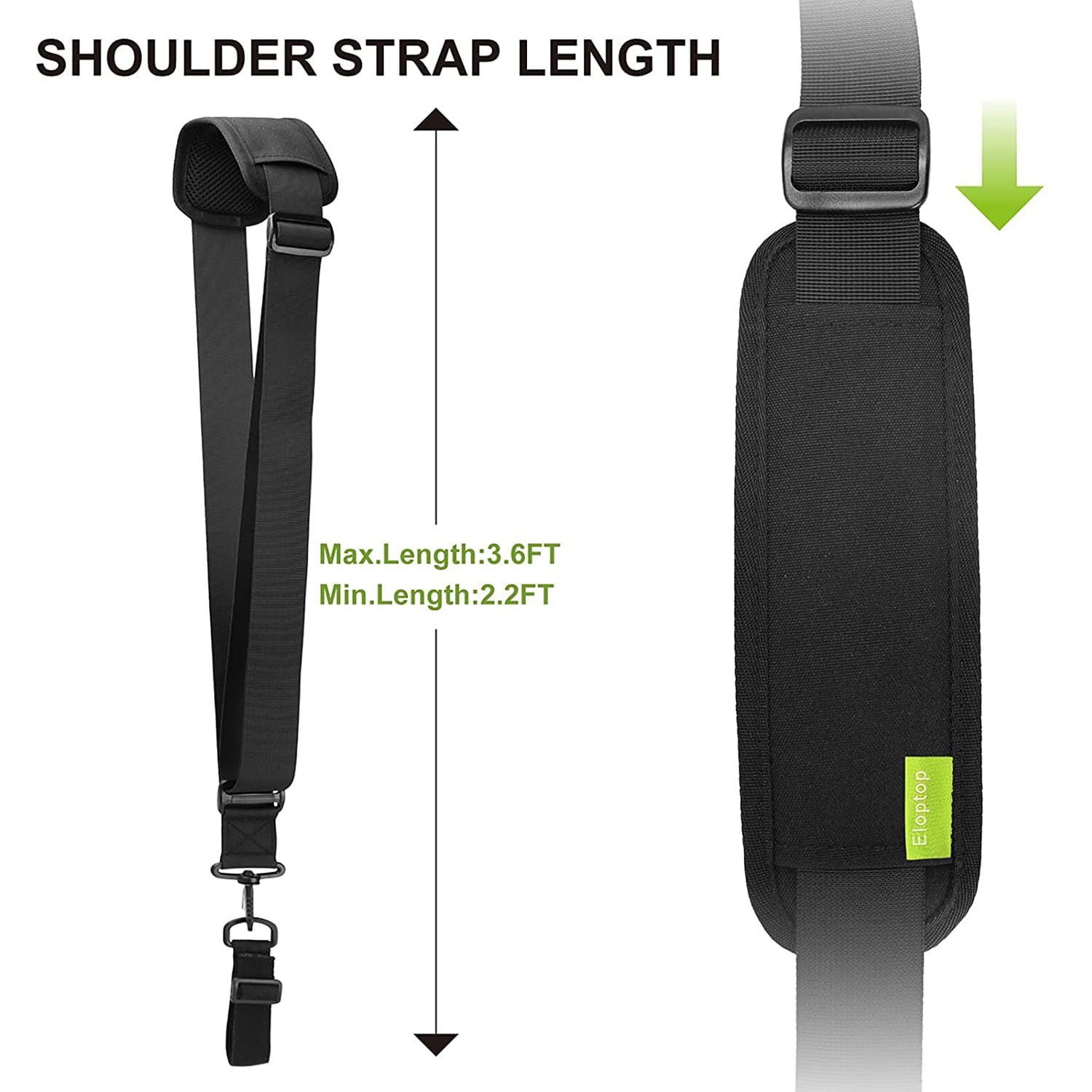 Compatible with EGO String Trimmer and All Types Weed Eaters Clearance Lanica Shaoulder Strap Trimmer Strap Blower Strap Weed Wacker Strap with Metal Hook Universal for Multi Head System 