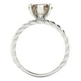 thumbnail image 4 of Clara Pucci 14K White Gold 2ct YellowMoissanite Solitaire Ring for Women, 4 of 8