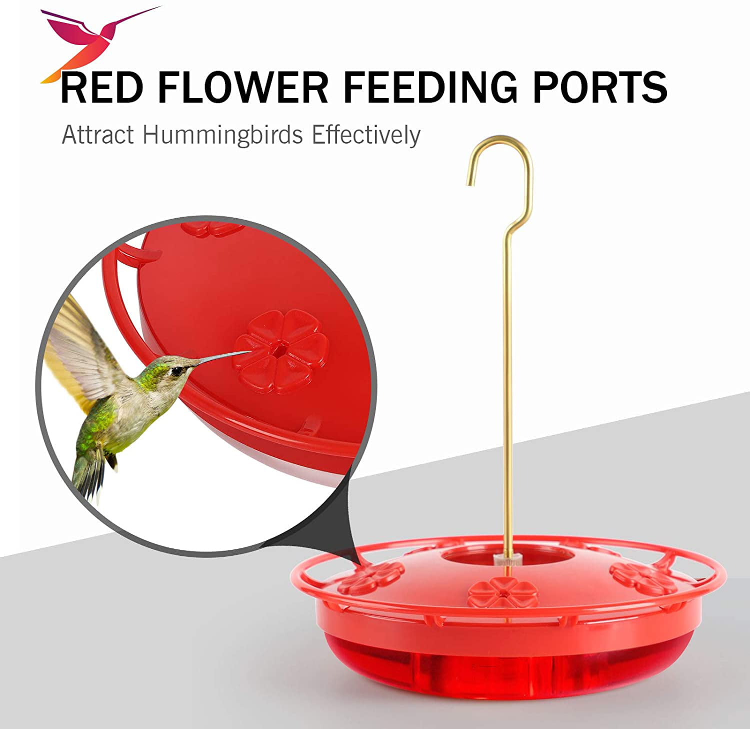 Hummer Helper Helmet Hummingbird Feeder Protective Red Dome No Rain No Droppings 