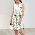 thumbnail image 6 of AUNVITO Girls Allover Print Round Neck Sleeveless Dress with Pockets Casual Summer Fashion, 6 of 7