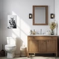 thumbnail image 3 of ZHONGYUTONG Funny Bathroom Wall Art Cute Cat Reading Newspaper on Toilet Poster Black White Animal Canvas Prints for Rustic Farmhouse Restroom Framed (20.00" x 30.00"), 3 of 6