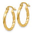 thumbnail image 2 of 14k Twist Polished Hoop Earring, 2 of 3