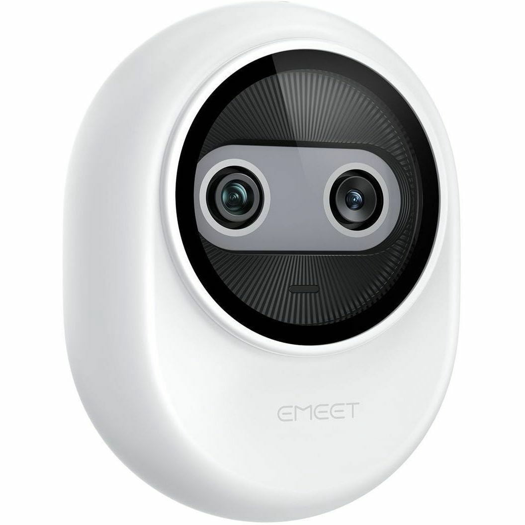 EMEET Piko (White), Dual-lens Webcam with one 4K Image Collection Lens and one AI Assist Lens, Boosting color accuracy, face recognition