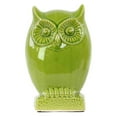 thumbnail image 1 of Ceramic Owl Figurine on Base LG Gloss Finish Yellow Green, 1 of 2