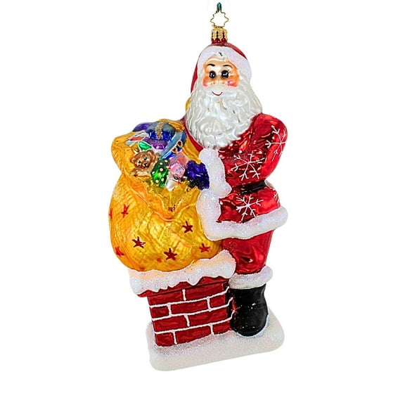 Christopher Radko Company 8.00In Mr. Big Stuff, Glass, Ornament Christmas Santa 1013269