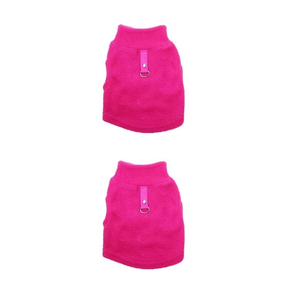 Ropa para perros Methold Chaleco para cachorros Transpirable Traje Otoño e invierno Rosa roja SG 2piezas