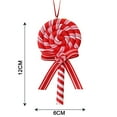 thumbnail image 3 of 3 Pieces Christmas Candy Ornaments Lollipop Ornament Candy Cane Hanging Decor Peppermint Christmas Tree Decoration Fake Candy Canes Crafts for Xmas Wreath Party Supplies Red and White, 3 of 6