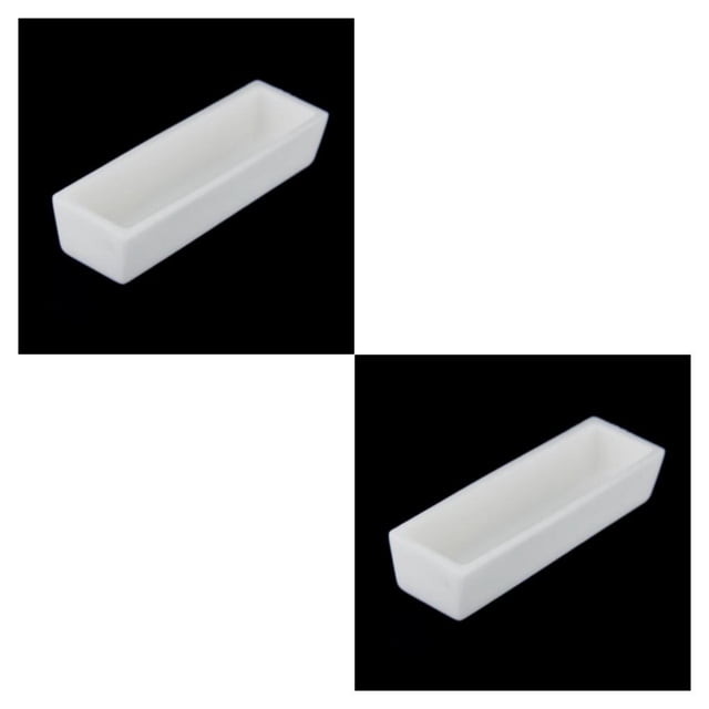 Sonducket Crisol de corindón cerámico de alúmina, 100x30x20mm, soporte de muestra para botes para hornos de mufla de tubo Tipo 1 2Conjunto