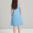thumbnail image 4 of Girls' Summer Dress Kids 2025 Sleeveless Summer Casual Loose Fit Dress with Pockets Lightweight Comfortable and Stylish for Daily Wear ,Sie:140, 4 of 8